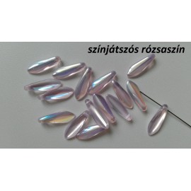 Cseh üveggyöngy szirom - 16 x 5,5 mm - 20 db / csomag