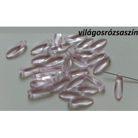 Cseh üveggyöngy szirom - 16 x 5,5 mm - 30 db / csomag