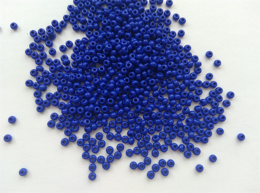 Cseh kásagyöngy - 8/0 méret - 25 gramm / csomag - kék