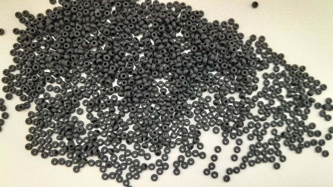 Cseh kásagyöngy - 9/0 méret - 25 gramm / csomag - matt fekete